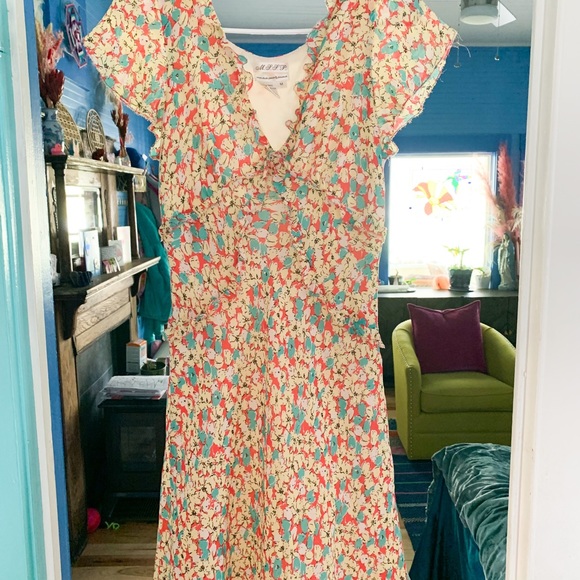 Max Studio Floral Spring Summer Dress Sz Medium - Picture 2 of 3